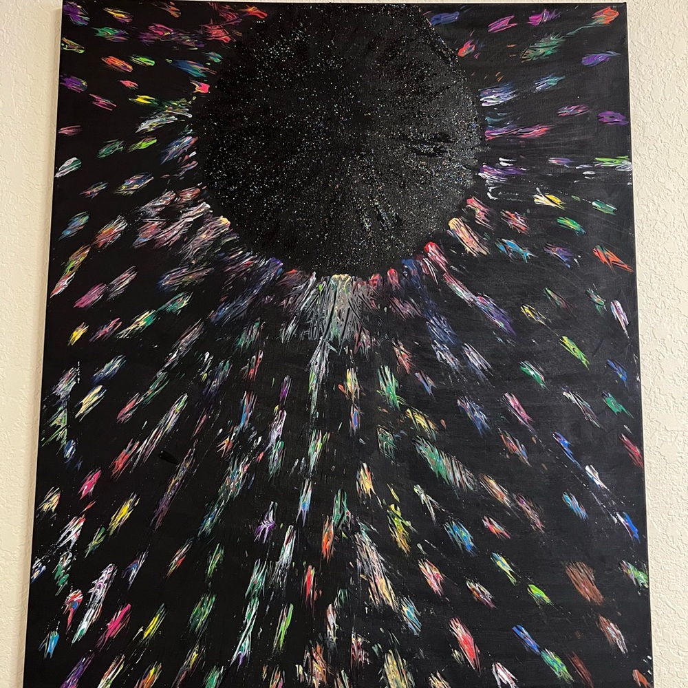 Hand painted  canvas artwork one of a kind piece